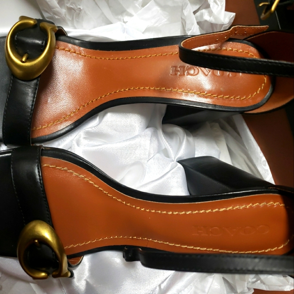 Coach leather sandals